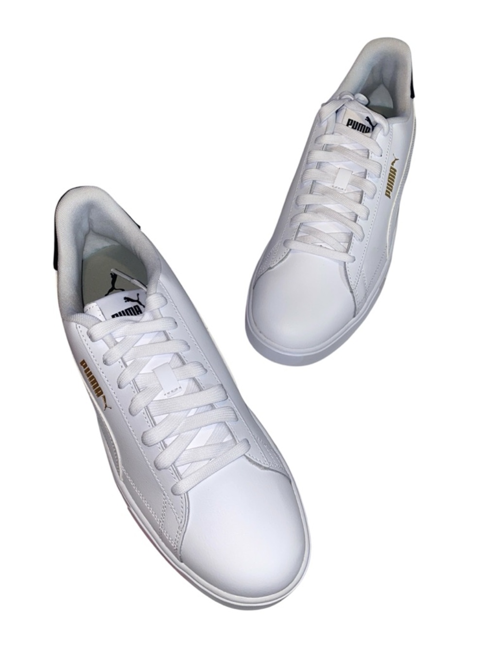 Brand New in Box Men’s Puma White/Black Lace Up Sneakers, Size 10.5